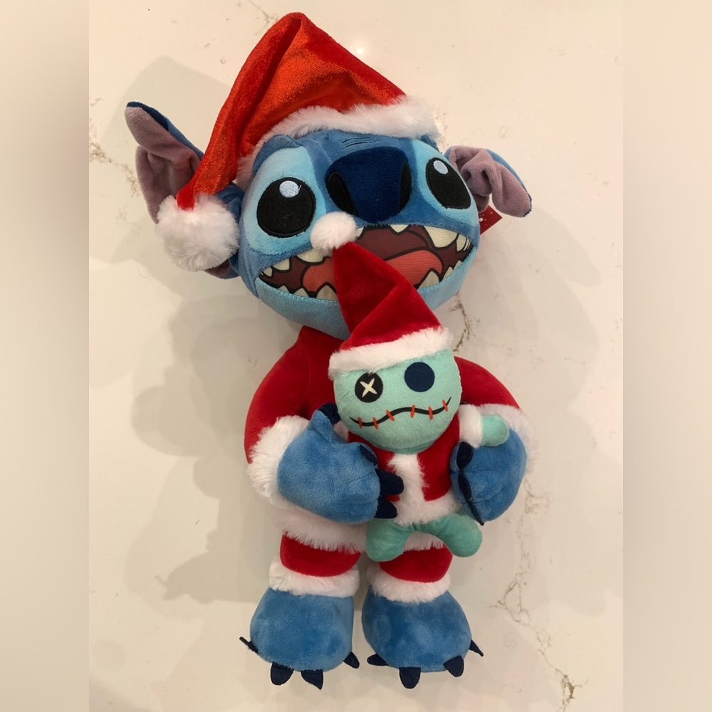 Disney’s Santa Stitch with Greeter 16"  Standing Lilo & Stitch Porch Puppet NEW.